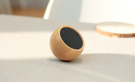 Gingko Portable Bluetooth Speaker Selfie Tumbler Natural Maple Wood Finish