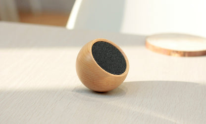 Gingko Portable Bluetooth Speaker Selfie Tumbler Natural Maple Wood Finish