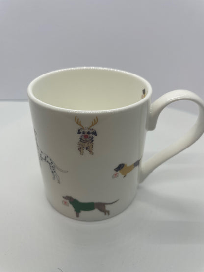 Sophie Allport Christmas Mug- three designs-Holly & Berry, Merry Wagmas and Dogs