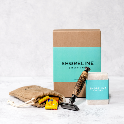Eco-Friendly Shaving Kit - Gun Metal Bamboo Safety Razor