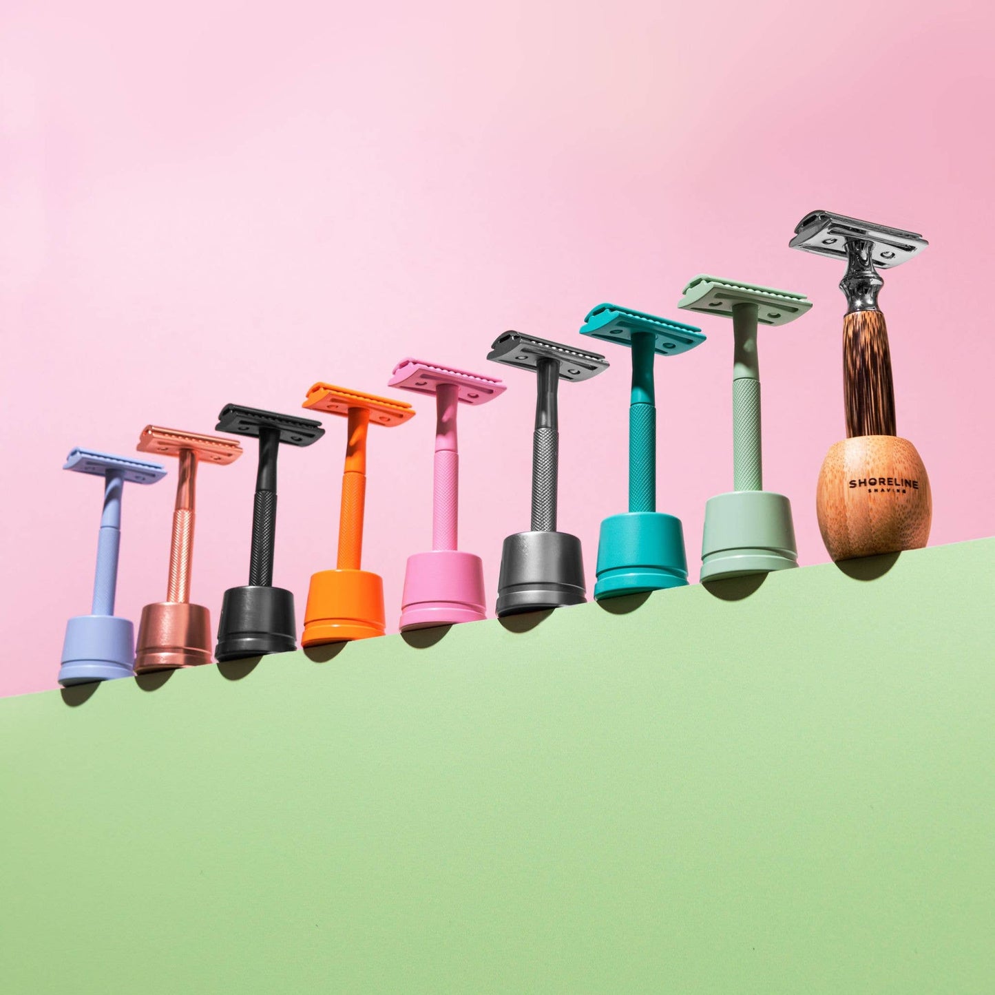 Eco-Friendly Shaving Kit - Gun Metal Bamboo Safety Razor