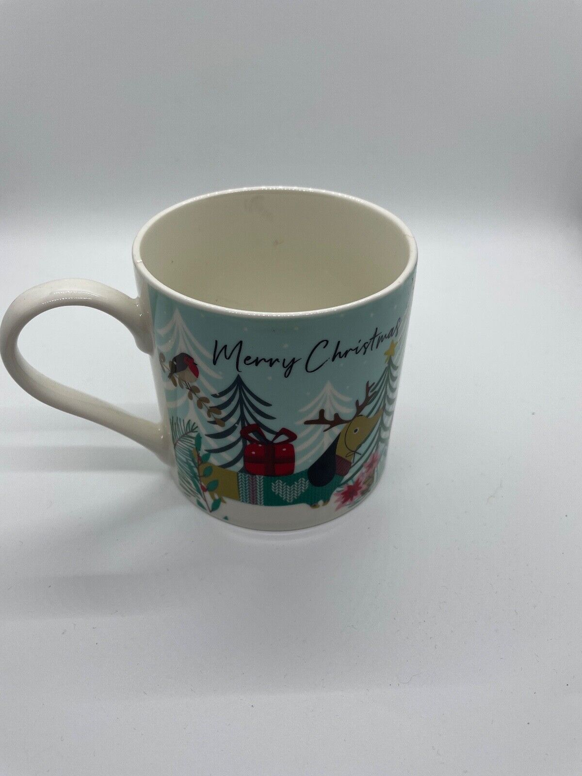 Belly Button Designs Christmas Mug- Robin or Sausage Dog Design. Perfect Gift.