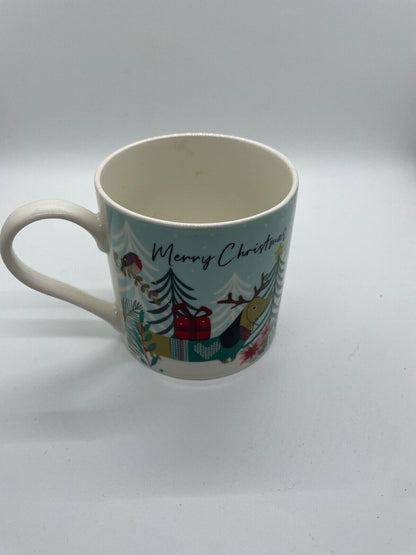 Belly Button Designs Christmas Mug- Robin or Sausage Dog Design. Perfect Gift.